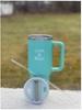Luna&Muni (Eucalyptus 40oz tumble mug with handle, Travel Mug Insulated Tumblers Iced for Tea Coffee Gift, Insulated Reusable Stainless view 4